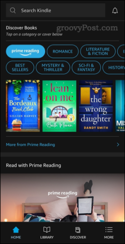 The Kindle app on Android The Kindle app on Android